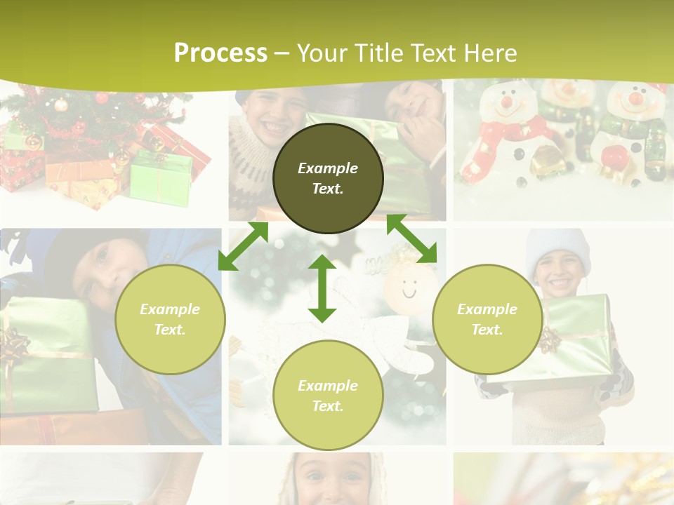 Man Blue Hold PowerPoint Template