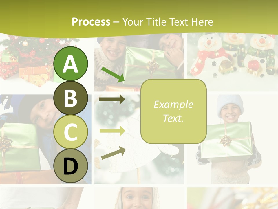 Man Blue Hold PowerPoint Template