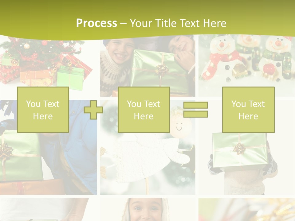 Man Blue Hold PowerPoint Template