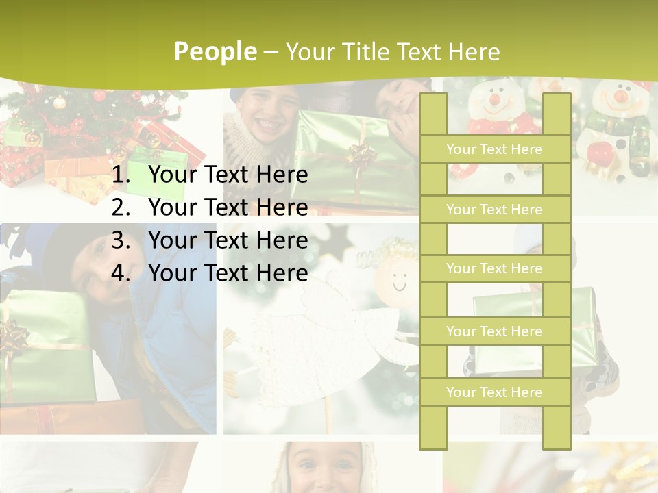Man Blue Hold PowerPoint Template
