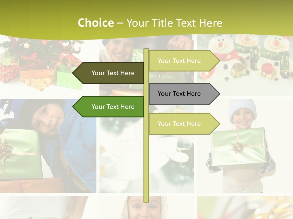 Man Blue Hold PowerPoint Template