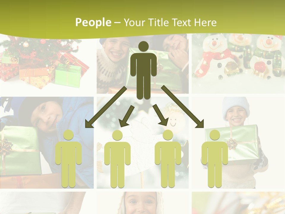 Man Blue Hold PowerPoint Template