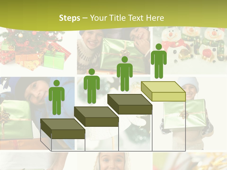 Man Blue Hold PowerPoint Template