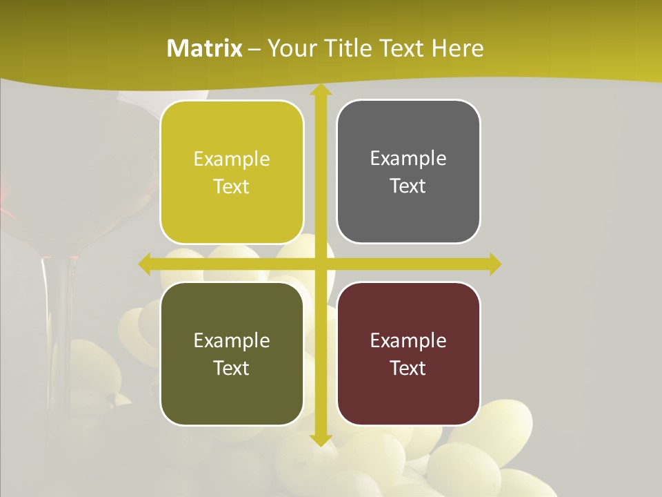 Vine Yellow Goblet PowerPoint Template