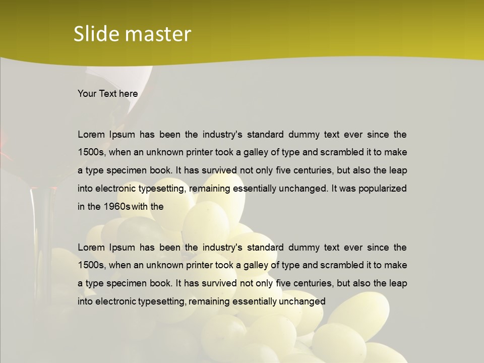 Vine Yellow Goblet PowerPoint Template