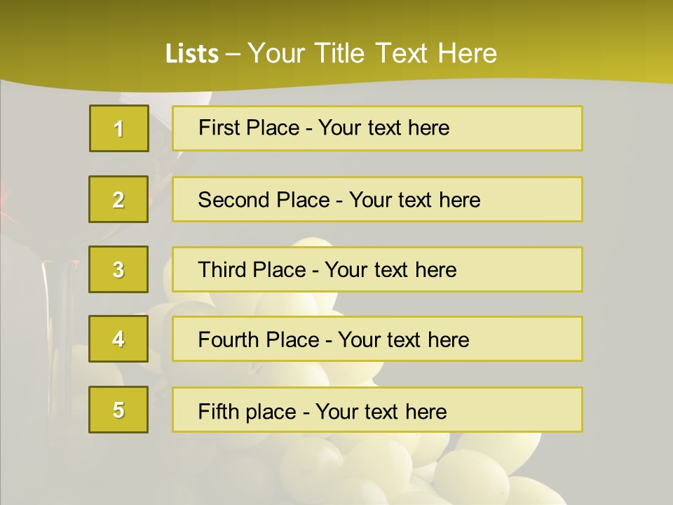 Vine Yellow Goblet PowerPoint Template