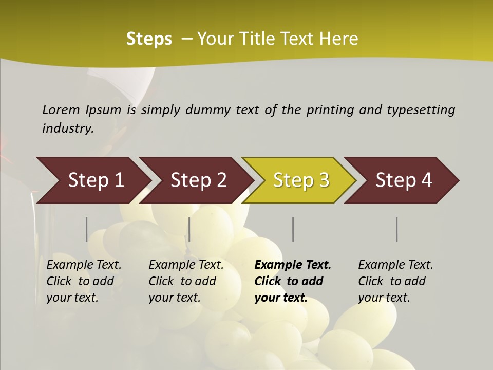 Vine Yellow Goblet PowerPoint Template