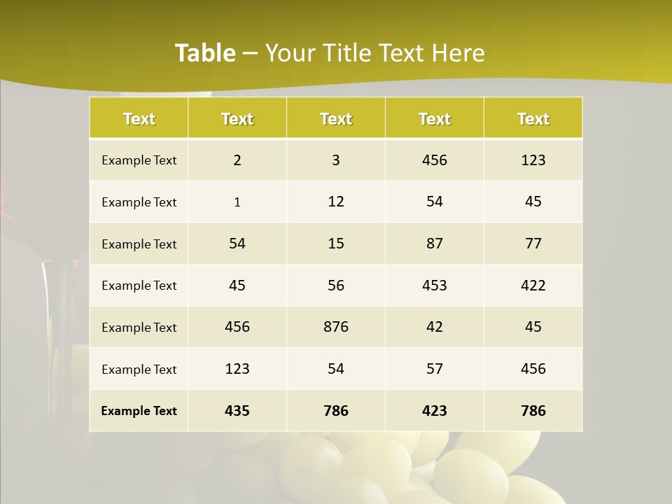 Vine Yellow Goblet PowerPoint Template