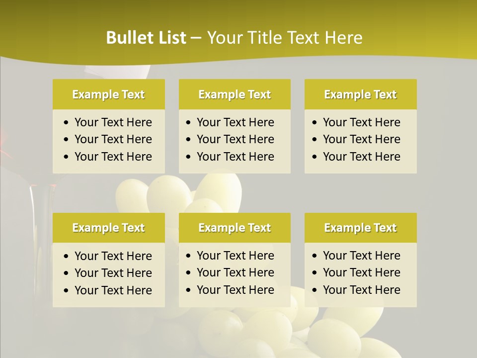 Vine Yellow Goblet PowerPoint Template