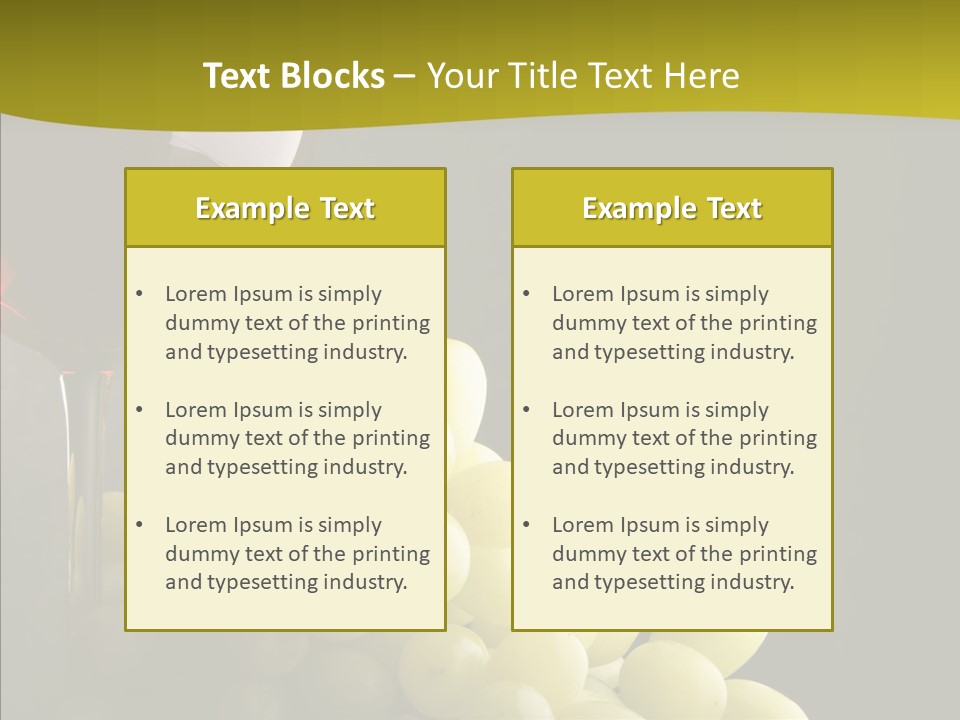 Vine Yellow Goblet PowerPoint Template