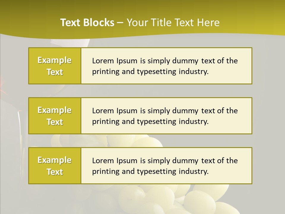 Vine Yellow Goblet PowerPoint Template