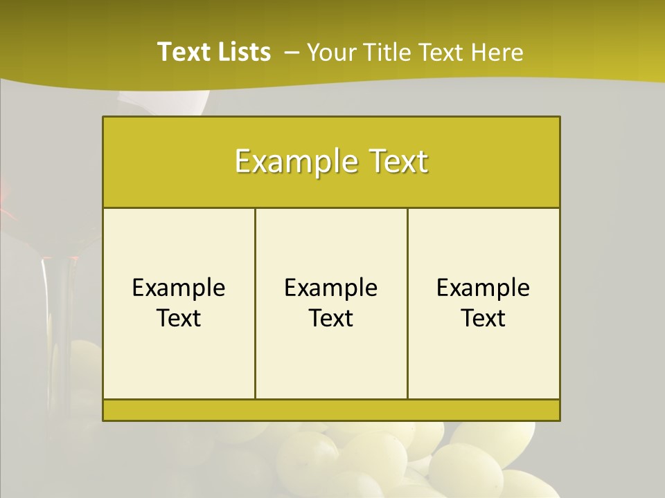 Vine Yellow Goblet PowerPoint Template