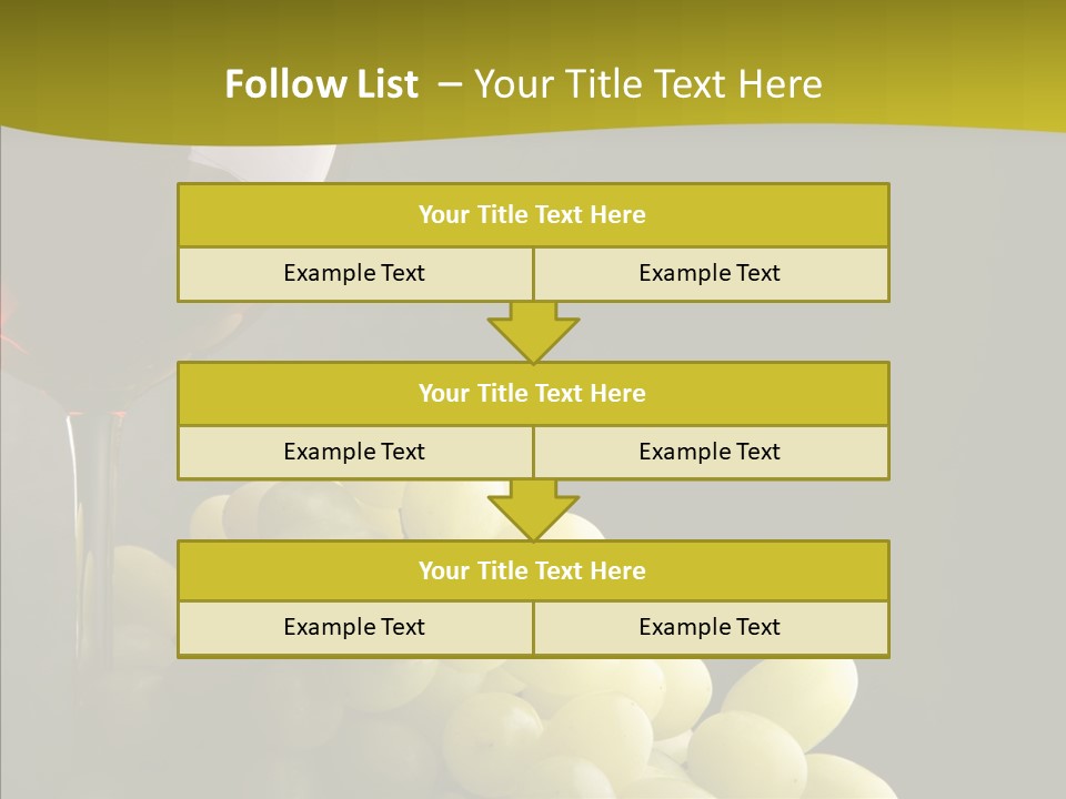 Vine Yellow Goblet PowerPoint Template