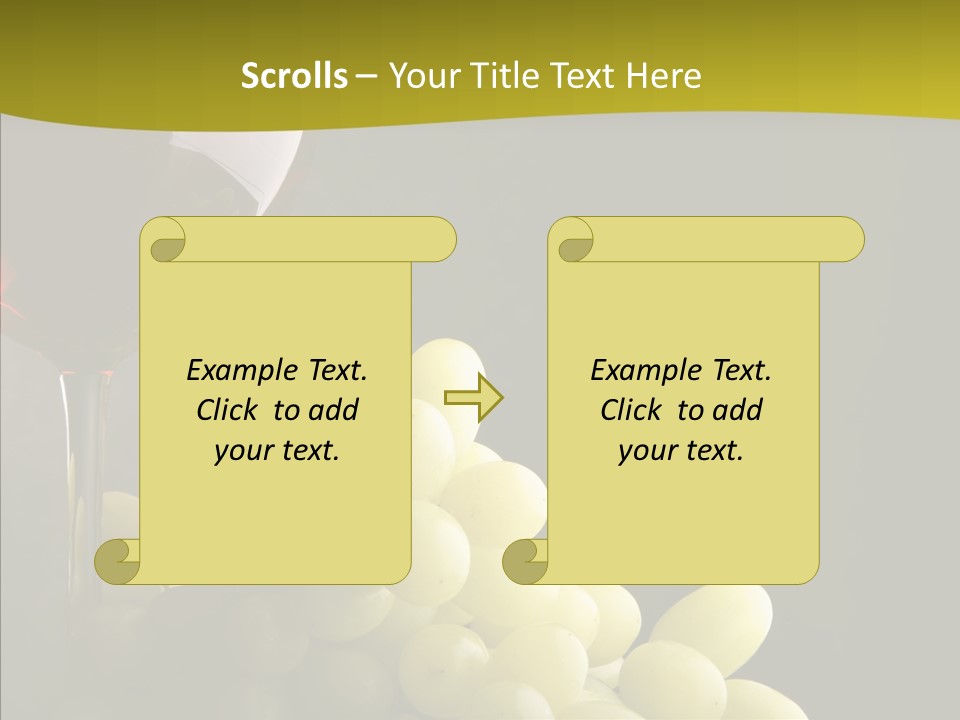 Vine Yellow Goblet PowerPoint Template