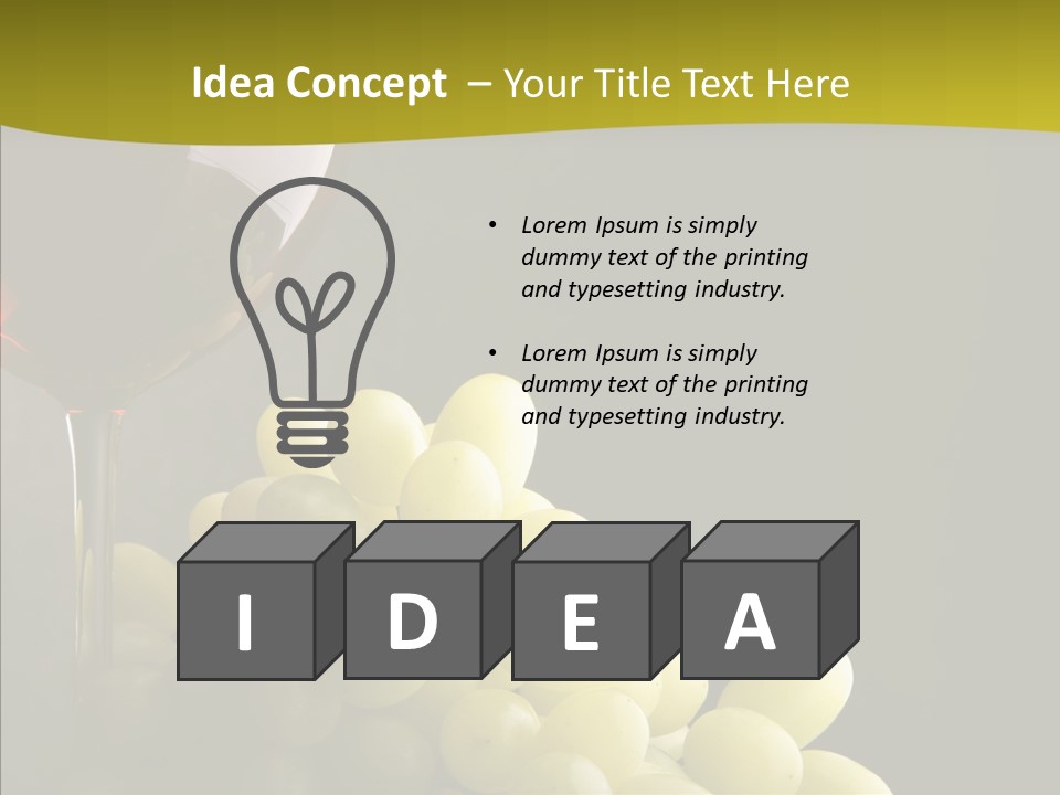 Vine Yellow Goblet PowerPoint Template