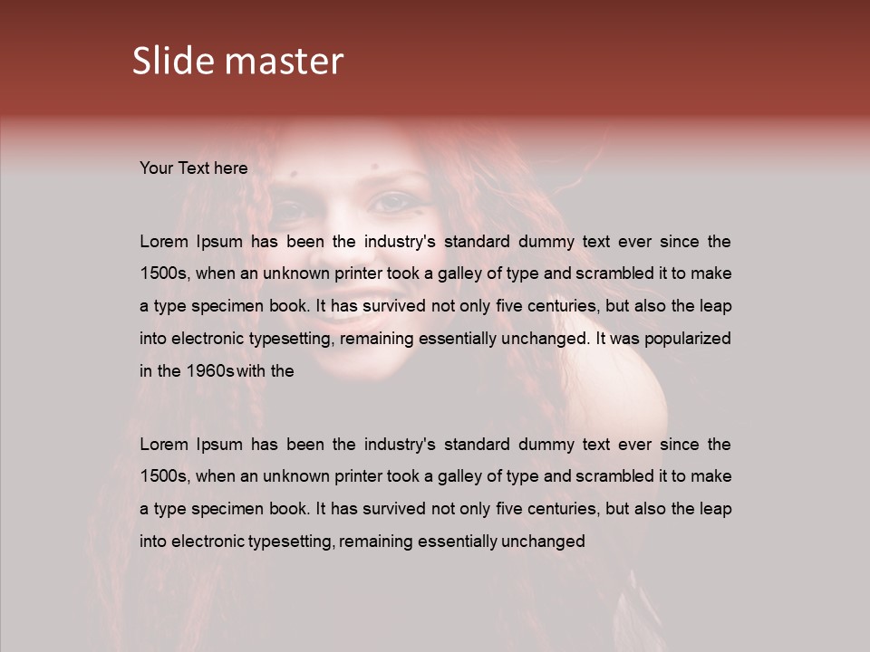 Head Sensual Background PowerPoint Template