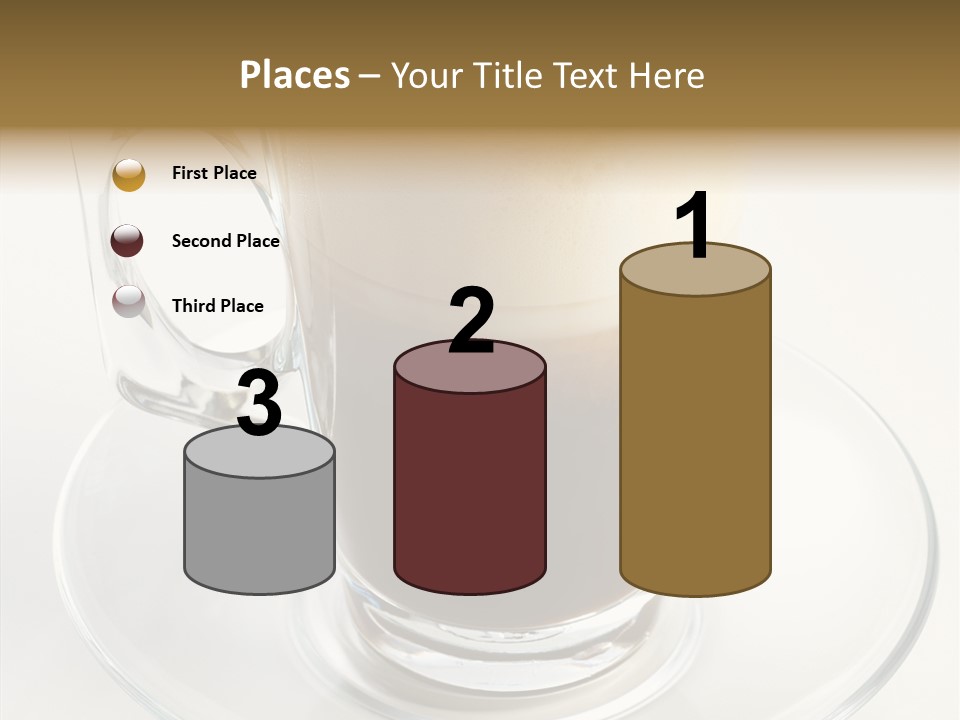 Coffee Milk Glass PowerPoint Template