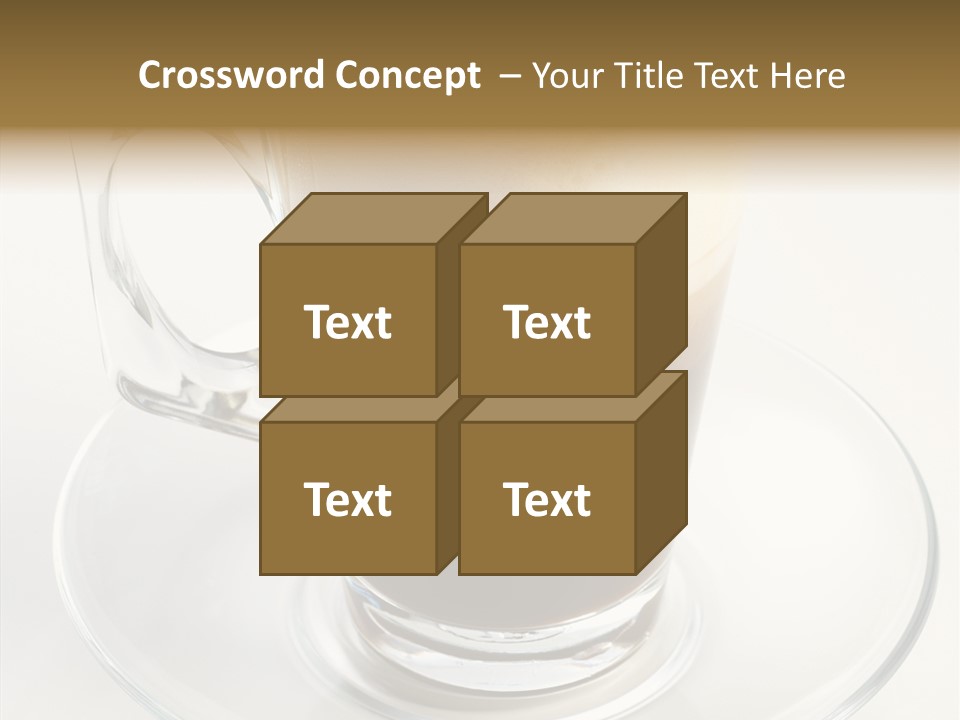 Coffee Milk Glass PowerPoint Template