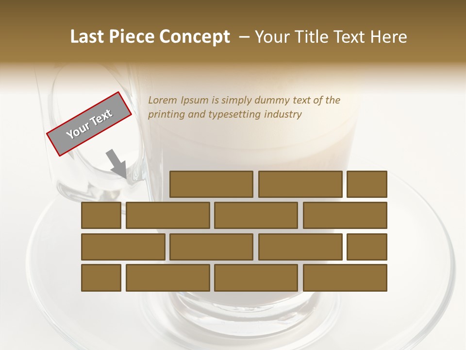 Coffee Milk Glass PowerPoint Template