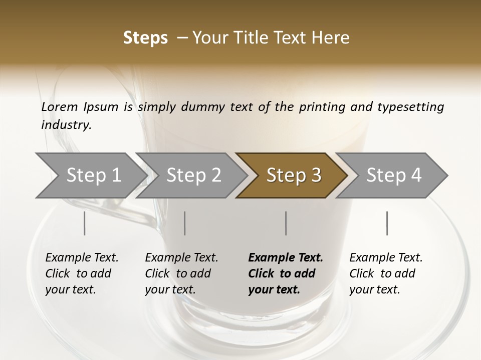 Coffee Milk Glass PowerPoint Template