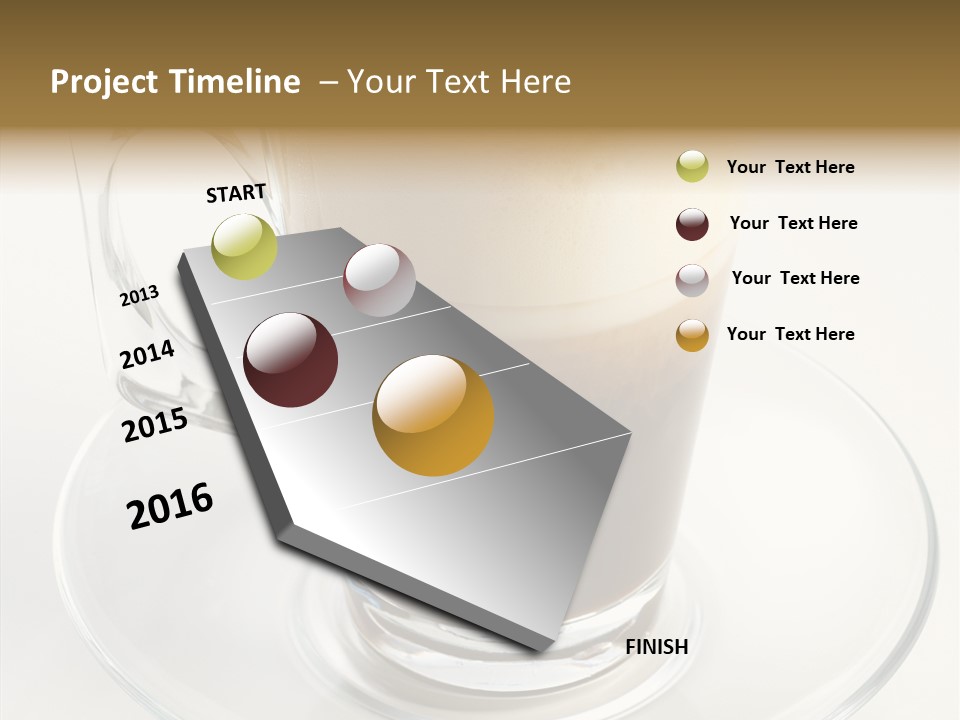 Coffee Milk Glass PowerPoint Template