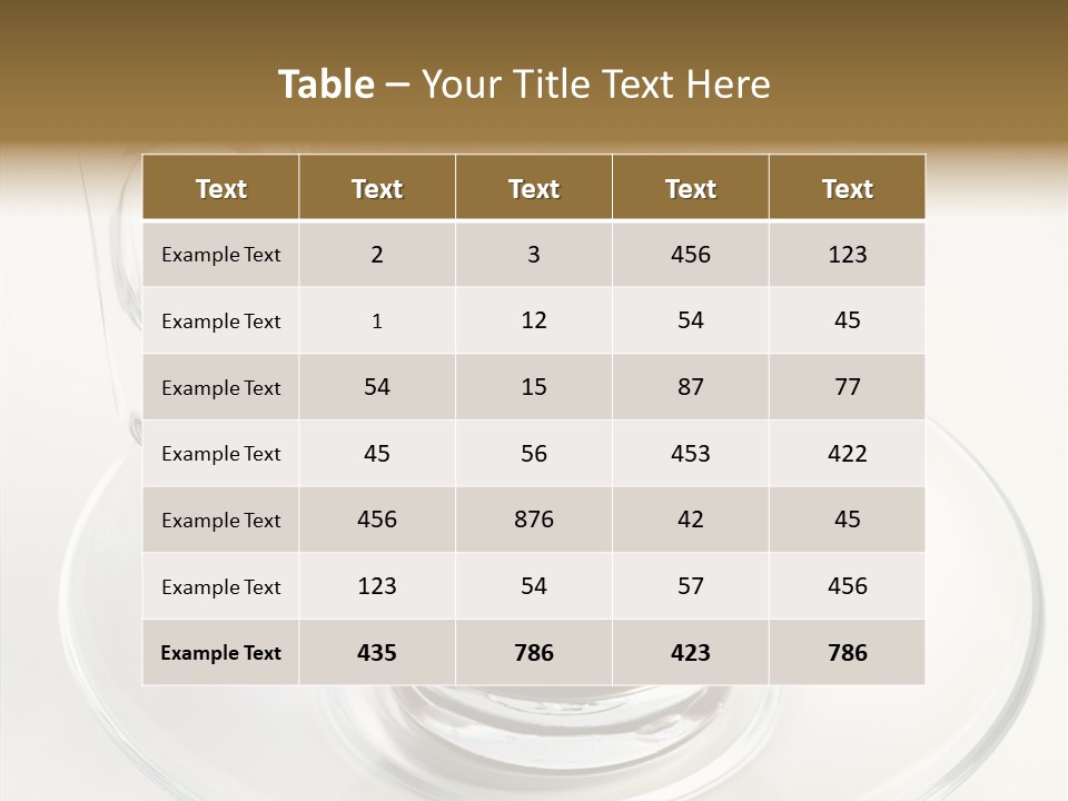 Coffee Milk Glass PowerPoint Template