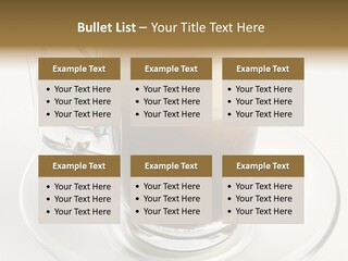 Coffee Milk Glass PowerPoint Template