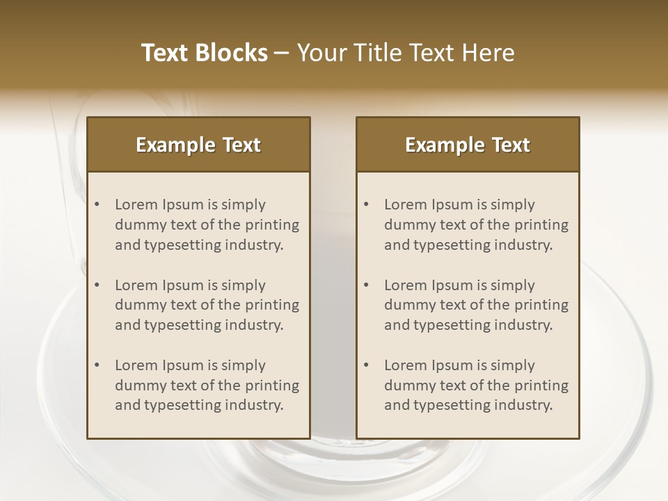 Coffee Milk Glass PowerPoint Template