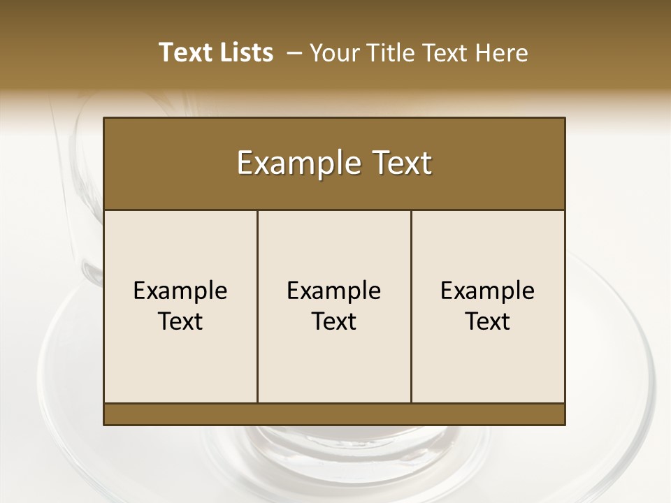 Coffee Milk Glass PowerPoint Template