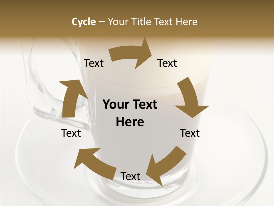Coffee Milk Glass PowerPoint Template