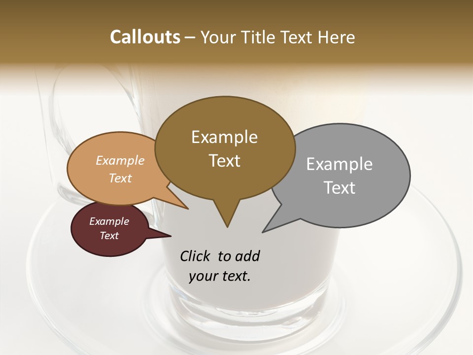 Coffee Milk Glass PowerPoint Template