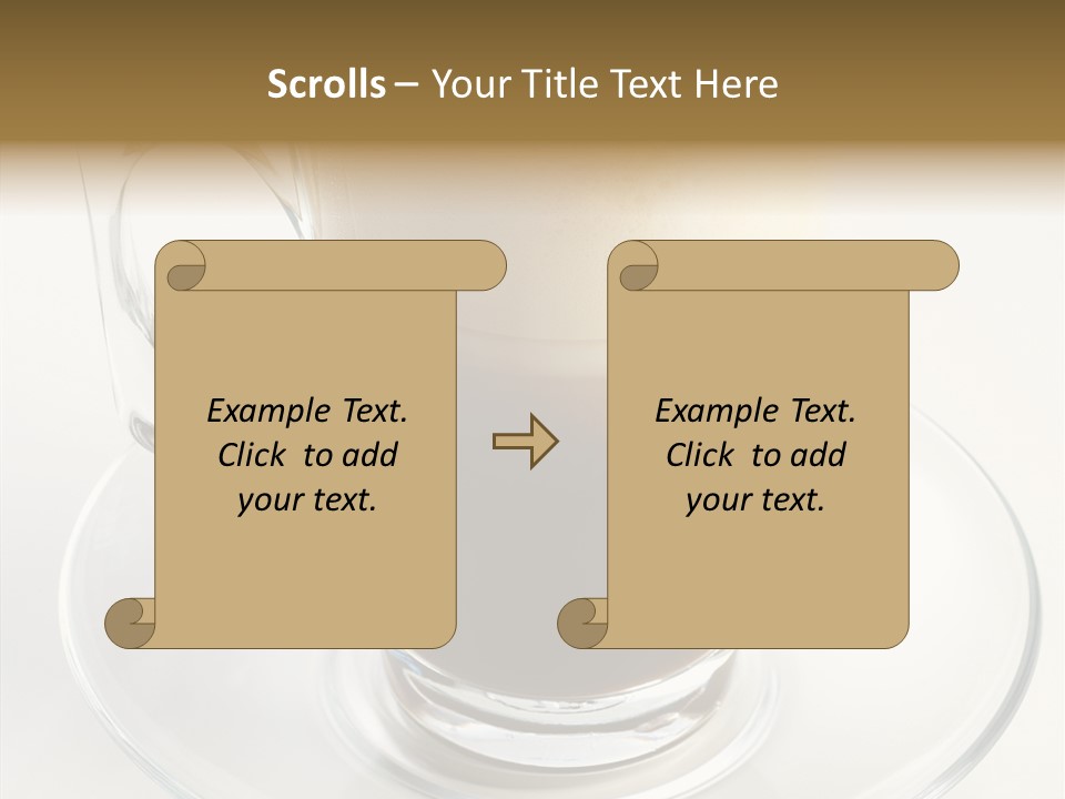 Coffee Milk Glass PowerPoint Template