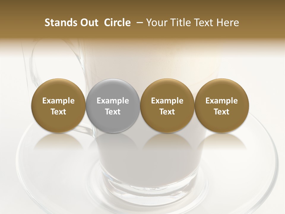 Coffee Milk Glass PowerPoint Template