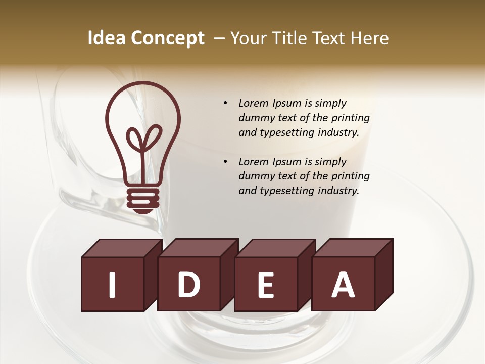 Coffee Milk Glass PowerPoint Template