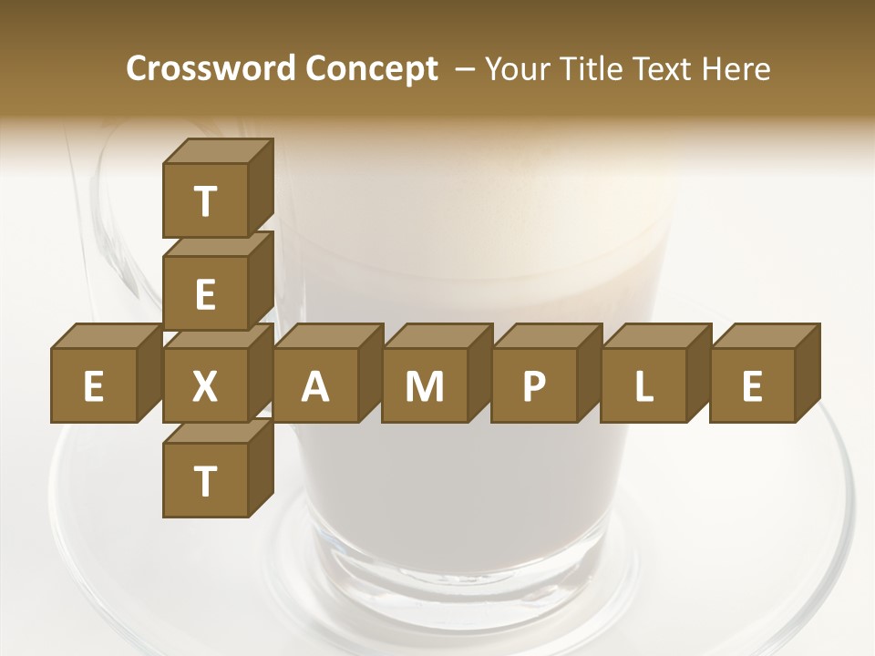 Coffee Milk Glass PowerPoint Template