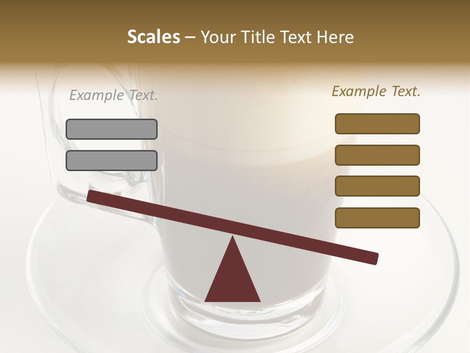 Coffee Milk Glass PowerPoint Template