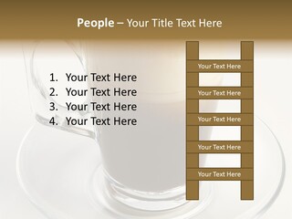 Coffee Milk Glass PowerPoint Template