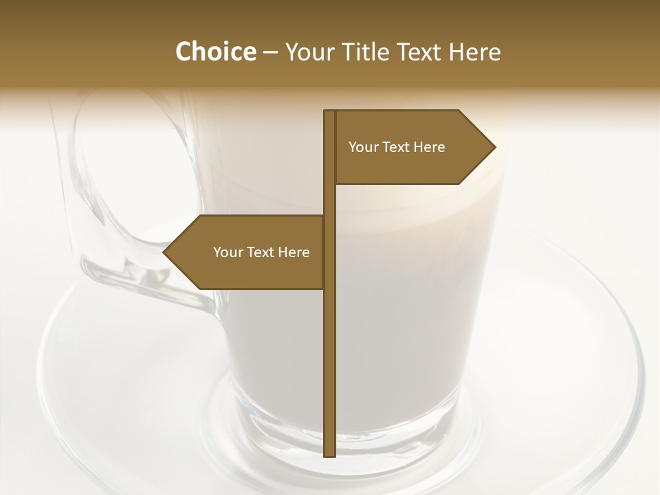 Coffee Milk Glass PowerPoint Template
