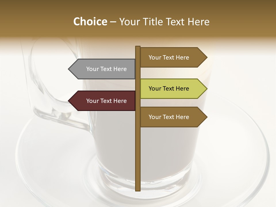 Coffee Milk Glass PowerPoint Template