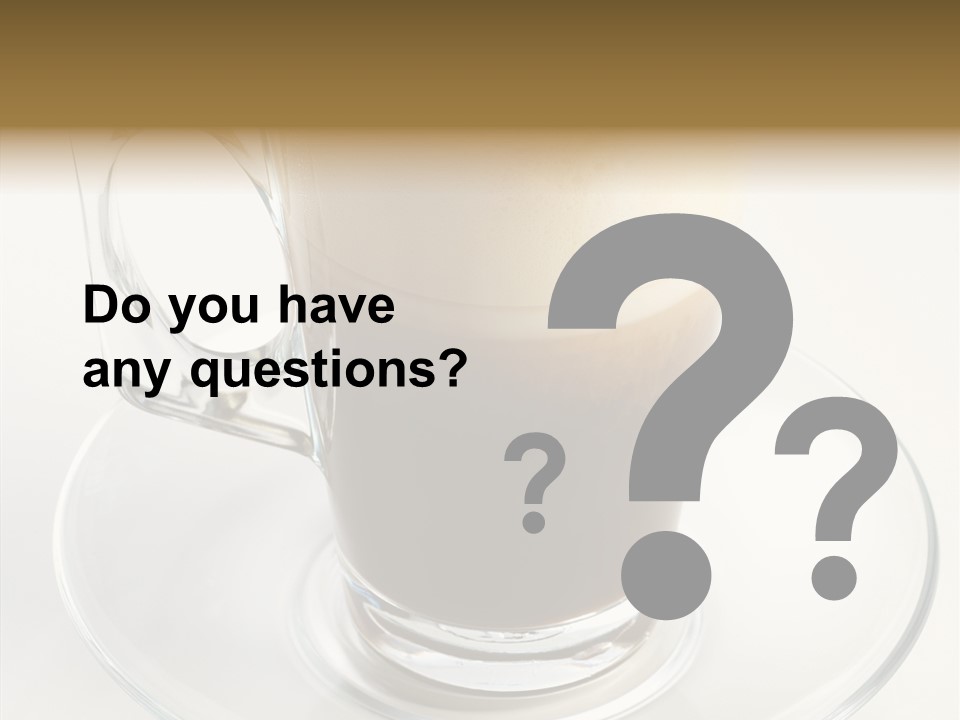 Coffee Milk Glass PowerPoint Template