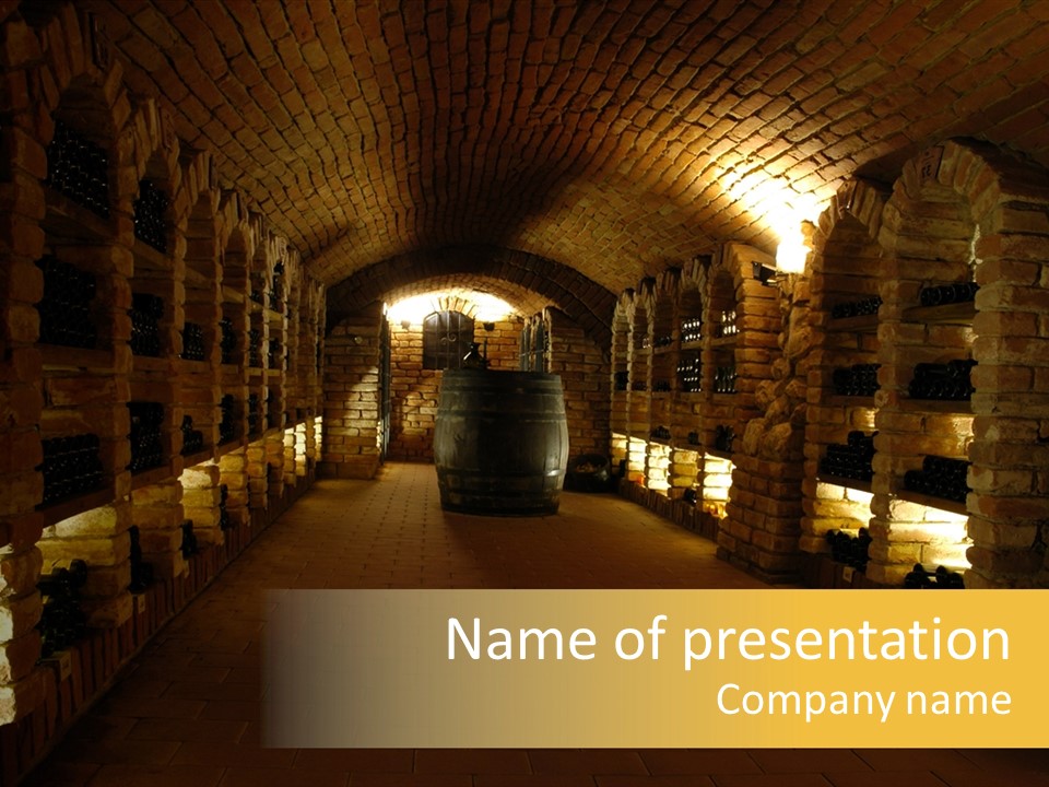 Store Wine Making Indoors PowerPoint Template