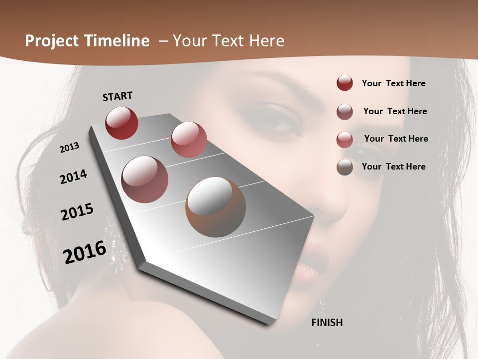 Attractive Clean Curly PowerPoint Template