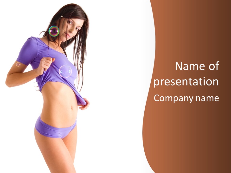 Face Cute Panties PowerPoint Template