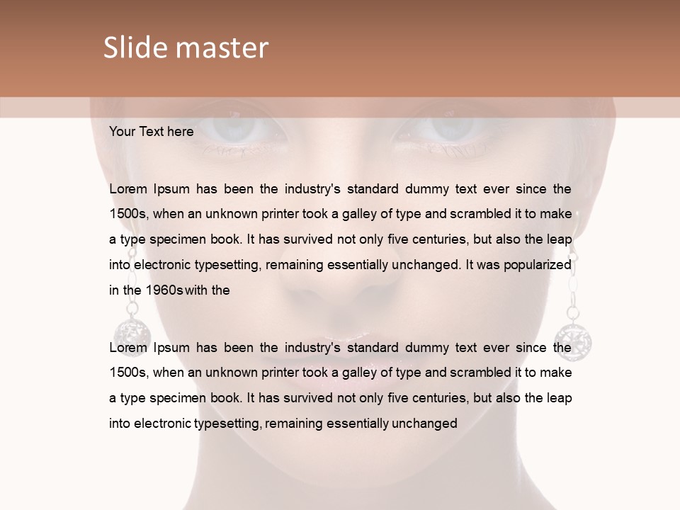 Girls Make Up Beautiful PowerPoint Template