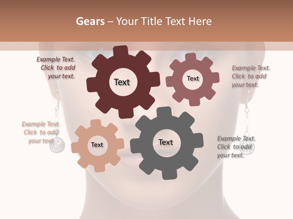 Girls Make Up Beautiful PowerPoint Template