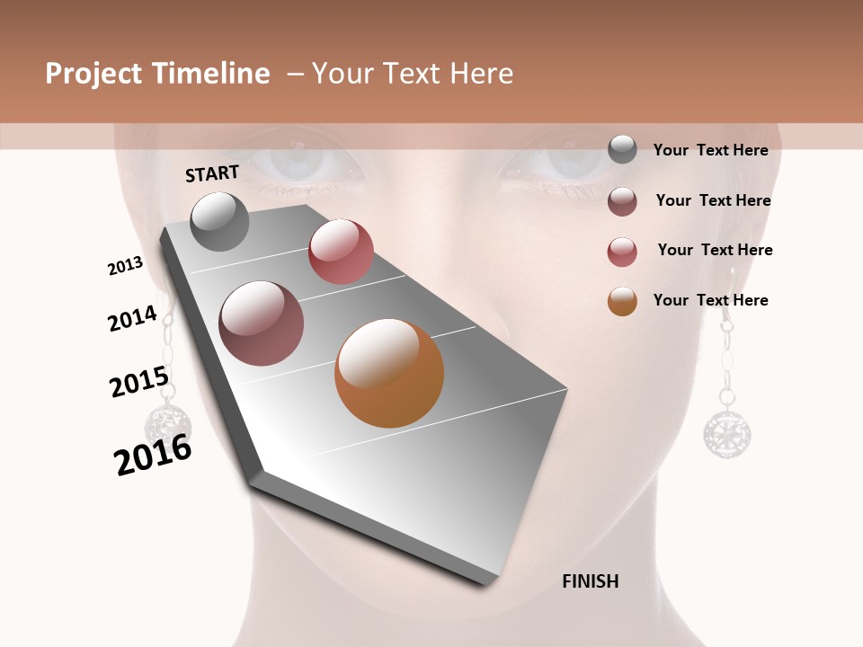 Girls Make Up Beautiful PowerPoint Template