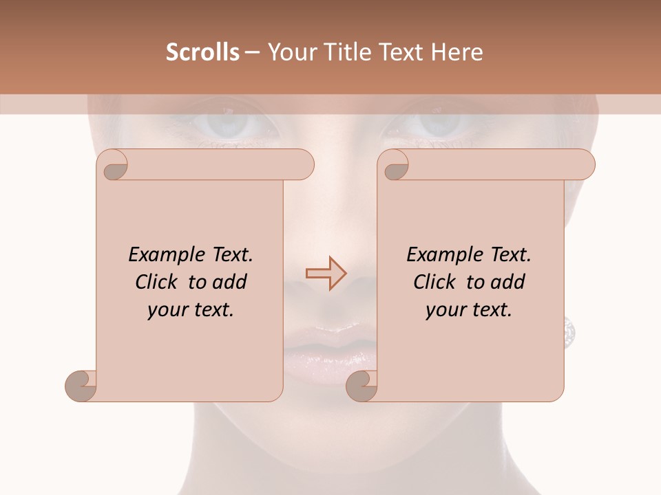 Girls Make Up Beautiful PowerPoint Template