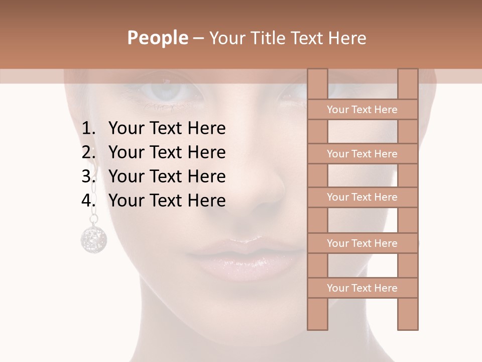 Girls Make Up Beautiful PowerPoint Template
