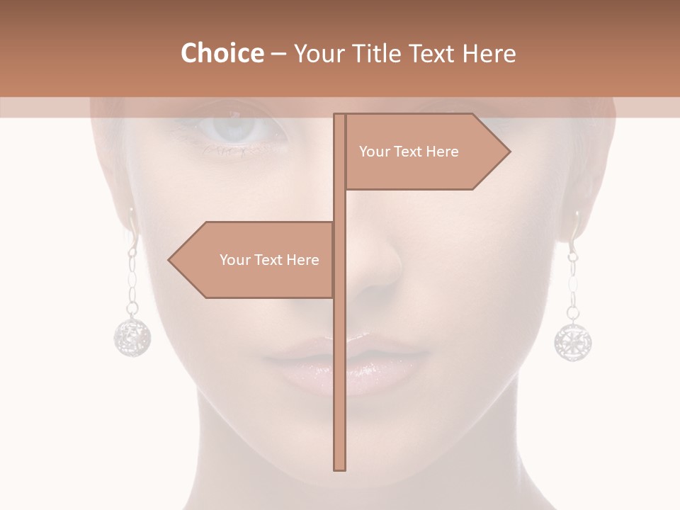 Girls Make Up Beautiful PowerPoint Template