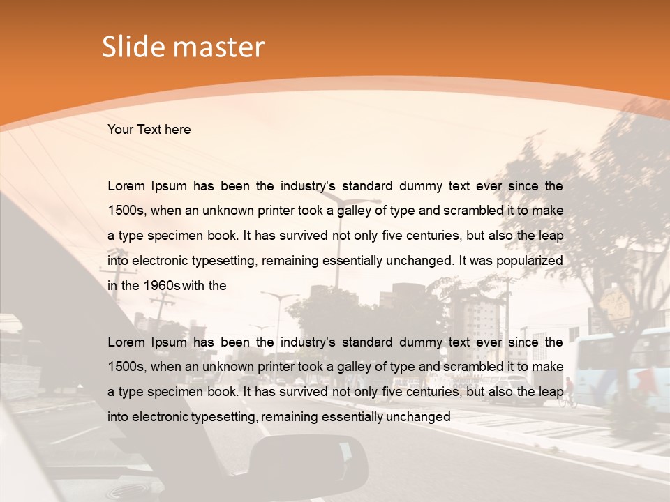 Asphalt Traffic Way PowerPoint Template